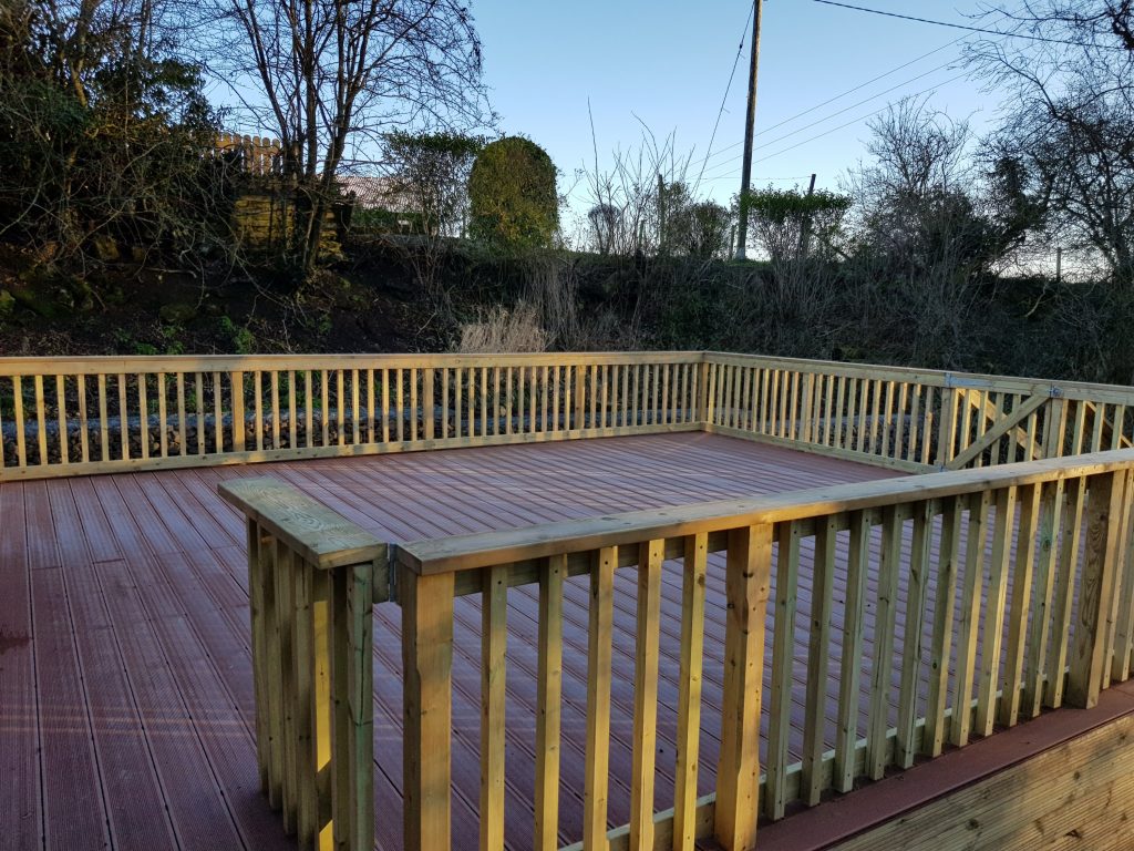 deck boards and handrail