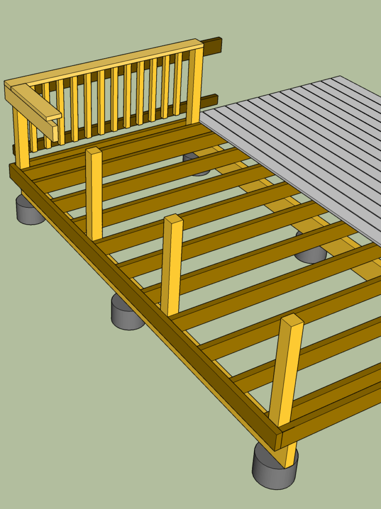 diagram of deck frame
