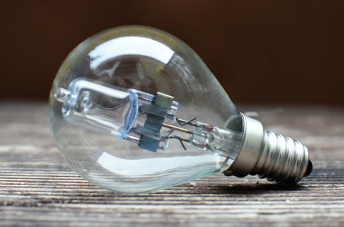 photo of lightbulb laying on side